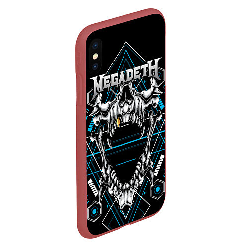 Чехол iPhone XS Max матовый Megadeth / 3D-Красный – фото 2