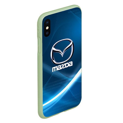 Чехол iPhone XS Max матовый MAZDA / 3D-Салатовый – фото 2