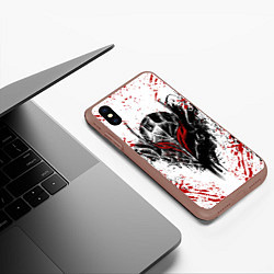 Чехол iPhone XS Max матовый BERSERK, цвет: 3D-коричневый — фото 2