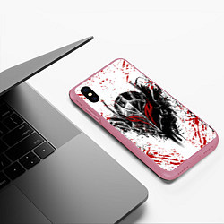 Чехол iPhone XS Max матовый BERSERK, цвет: 3D-малиновый — фото 2