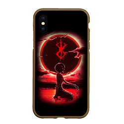 Чехол iPhone XS Max матовый BERSERK, цвет: 3D-коричневый