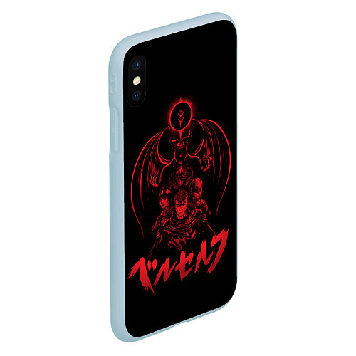 Чехол iPhone XS Max матовый BERSERK / 3D-Голубой – фото 2