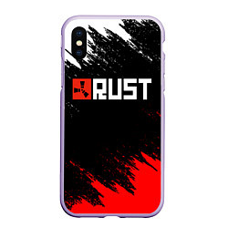 Чехол iPhone XS Max матовый RUST, цвет: 3D-светло-сиреневый