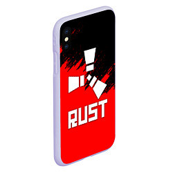 Чехол iPhone XS Max матовый RUST, цвет: 3D-светло-сиреневый — фото 2