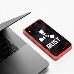 Чехол iPhone XS Max матовый RUST, цвет: 3D-красный — фото 2