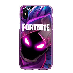 Чехол iPhone XS Max матовый FORTNITE, цвет: 3D-фиолетовый