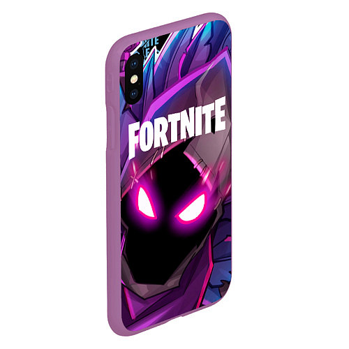 Чехол iPhone XS Max матовый FORTNITE / 3D-Фиолетовый – фото 2