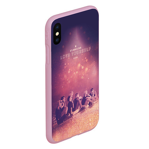 Чехол iPhone XS Max матовый BTS / 3D-Розовый – фото 2