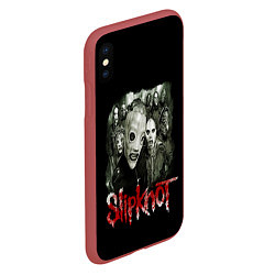 Чехол iPhone XS Max матовый SLIPKNOT, цвет: 3D-красный — фото 2