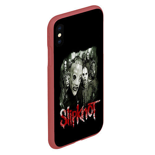 Чехол iPhone XS Max матовый SLIPKNOT / 3D-Красный – фото 2