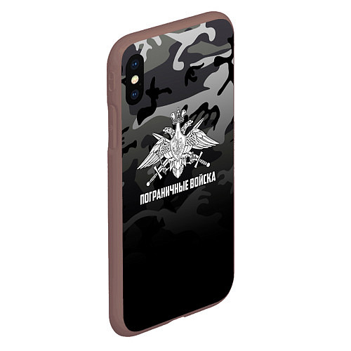 Чехол iPhone XS Max матовый Пограничные Войска / 3D-Коричневый – фото 2
