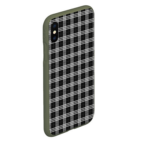 Чехол iPhone XS Max матовый Шотландка / 3D-Темно-зеленый – фото 2