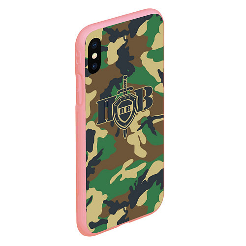 Чехол iPhone XS Max матовый Пограничные Войска камуфляж / 3D-Баблгам – фото 2