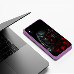Чехол iPhone XS Max матовый PREDATOR, цвет: 3D-фиолетовый — фото 2