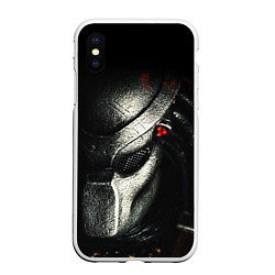 Чехол iPhone XS Max матовый PREDATOR, цвет: 3D-белый