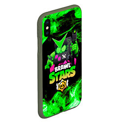 Чехол iPhone XS Max матовый Brawl Stars Virus 8-Bit, цвет: 3D-темно-зеленый — фото 2