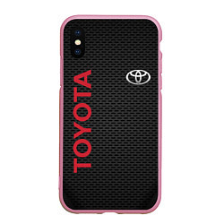 Чехол iPhone XS Max матовый TOYOTA, цвет: 3D-розовый