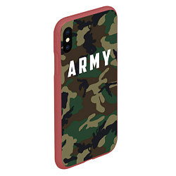 Чехол iPhone XS Max матовый ARMY, цвет: 3D-красный — фото 2