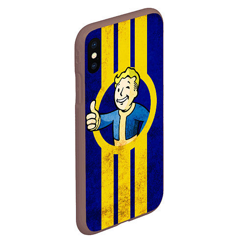 Чехол iPhone XS Max матовый FALLOUT 4 / 3D-Коричневый – фото 2