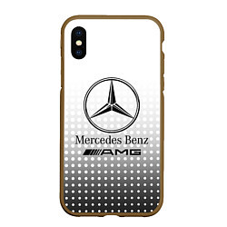 Чехол iPhone XS Max матовый Mercedes-Benz, цвет: 3D-коричневый