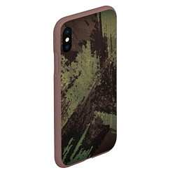 Чехол iPhone XS Max матовый КАМУФЛЯЖ BROWN, цвет: 3D-коричневый — фото 2