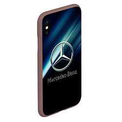 Чехол iPhone XS Max матовый Mercedes, цвет: 3D-коричневый — фото 2