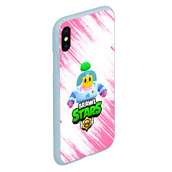 Чехол iPhone XS Max матовый BRAWL STARS SPROUT, цвет: 3D-голубой — фото 2