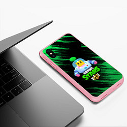 Чехол iPhone XS Max матовый BRAWL STARS SPROUT, цвет: 3D-баблгам — фото 2