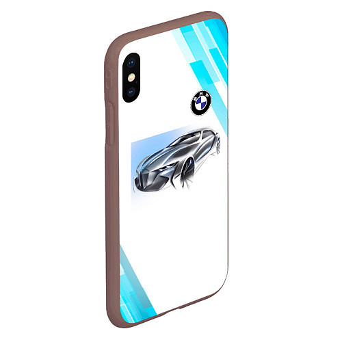 Чехол iPhone XS Max матовый BMW / 3D-Коричневый – фото 2