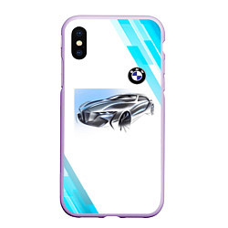 Чехол iPhone XS Max матовый BMW, цвет: 3D-сиреневый