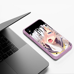 Чехол iPhone XS Max матовый AHEGAO, цвет: 3D-сиреневый — фото 2