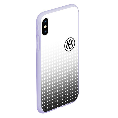 Чехол iPhone XS Max матовый Volkswagen / 3D-Светло-сиреневый – фото 2