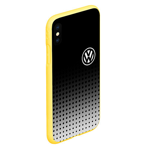 Чехол iPhone XS Max матовый Volkswagen / 3D-Желтый – фото 2