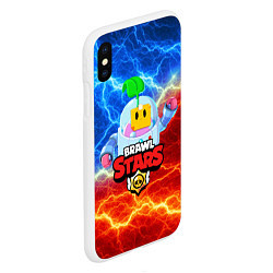 Чехол iPhone XS Max матовый BRAWL STARS SPROUT, цвет: 3D-белый — фото 2