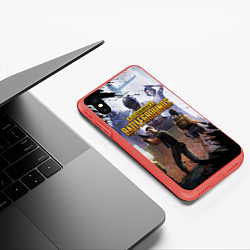 Чехол iPhone XS Max матовый PUBG, цвет: 3D-красный — фото 2