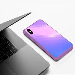 Чехол iPhone XS Max матовый Пикси, цвет: 3D-фиолетовый — фото 2