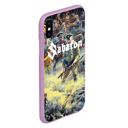 Чехол iPhone XS Max матовый Sabaton, цвет: 3D-сиреневый — фото 2