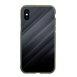 Чехол iPhone XS Max матовый GRAY WAVES, цвет: 3D-темно-зеленый