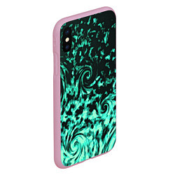 Чехол iPhone XS Max матовый VORTEXES, цвет: 3D-розовый — фото 2