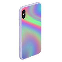 Чехол iPhone XS Max матовый Gradient vinyl, цвет: 3D-светло-сиреневый — фото 2