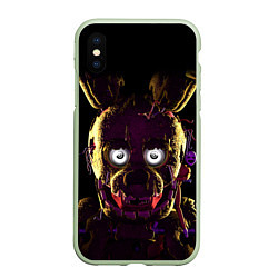 Чехол iPhone XS Max матовый FNAF 2, цвет: 3D-салатовый
