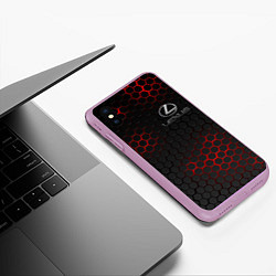 Чехол iPhone XS Max матовый LEXUS, цвет: 3D-сиреневый — фото 2