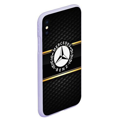 Чехол iPhone XS Max матовый Mercedes-Benz / 3D-Светло-сиреневый – фото 2