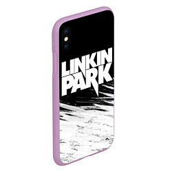 Чехол iPhone XS Max матовый LINKIN PARK 9, цвет: 3D-сиреневый — фото 2