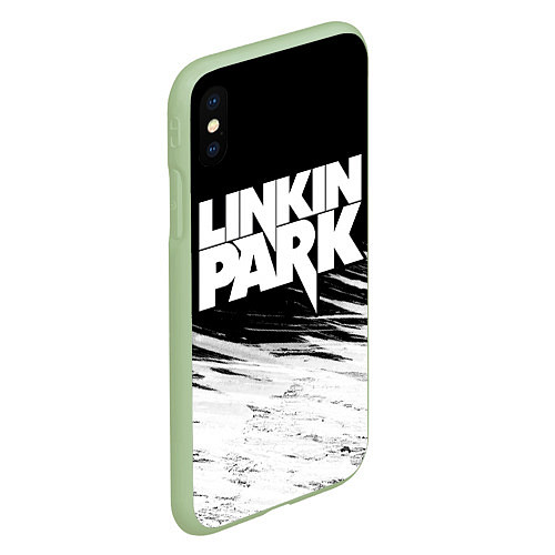 Чехол iPhone XS Max матовый LINKIN PARK 9 / 3D-Салатовый – фото 2