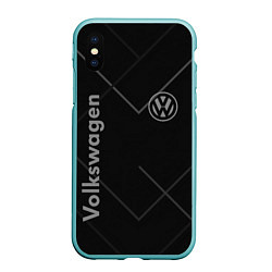 Чехол iPhone XS Max матовый VOLKSWAGEN, цвет: 3D-мятный