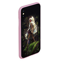 Чехол iPhone XS Max матовый Принцесса Мононоке, цвет: 3D-розовый — фото 2