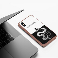 Чехол iPhone XS Max матовый Унесённые призраками, цвет: 3D-коричневый — фото 2