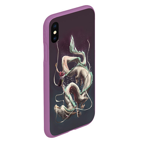 Чехол iPhone XS Max матовый Унесённые призраками / 3D-Фиолетовый – фото 2