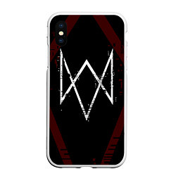 Чехол iPhone XS Max матовый WATCH DOGS LEGION, цвет: 3D-белый